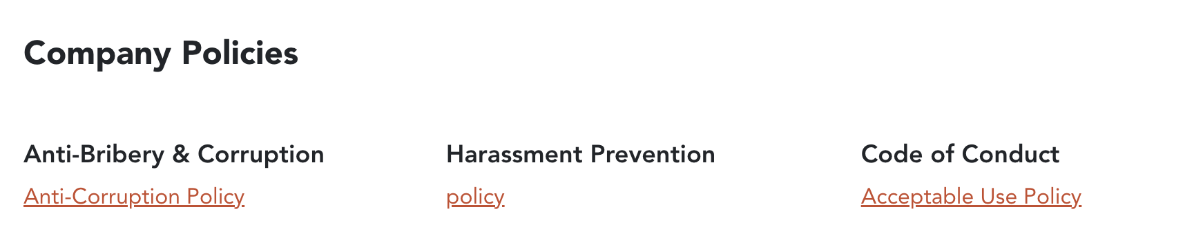 Learning Center Company Policies.png